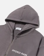 Ryoko Full Zip Hoodie Dark Gray (2)