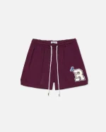 Ryoko Rain Classic Mesh Shorts Maroon (2)