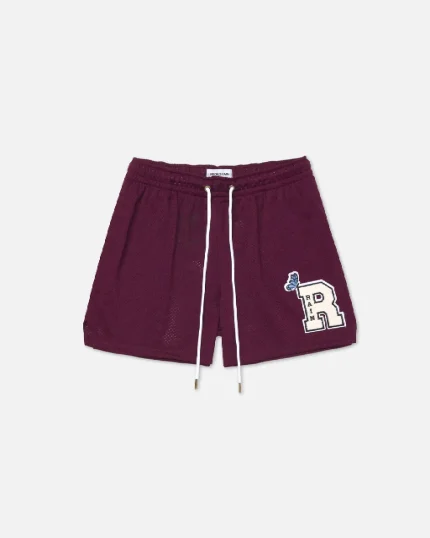 Ryoko Rain Classic Mesh Shorts Maroon (2)