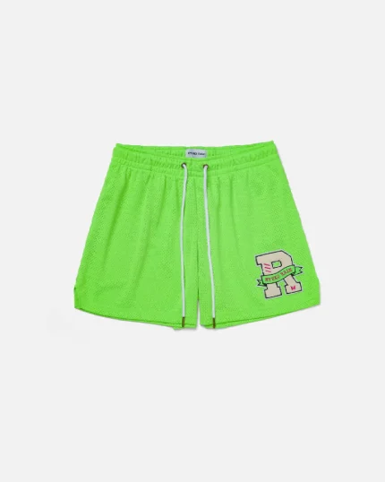 Ryoko Rain Classic Mesh Shorts Neon Green (2)