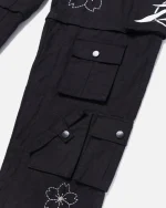 Ryoko Rain Convertible Cargo Pants Black (2)