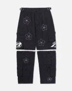 Ryoko Rain Convertible Cargo Pants Black (4)