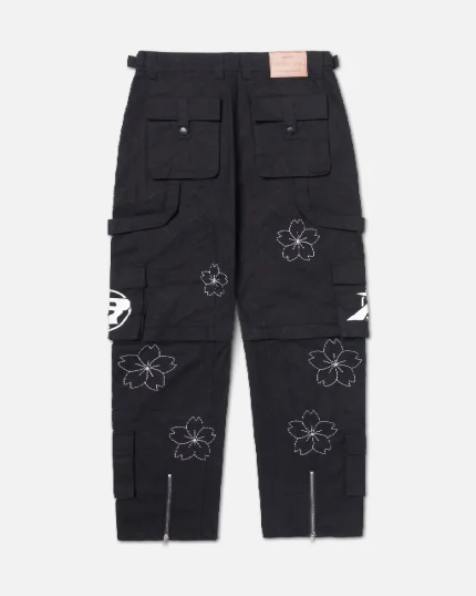 Ryoko Rain Convertible Cargo Pants Black (5)