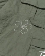 Ryoko Rain Convertible Cargo Pants Green (4)