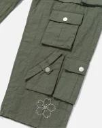 Ryoko Rain Convertible Cargo Pants Green (5)