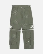 Ryoko Rain Convertible Cargo Pants Green (6)