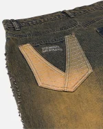 Ryoko Rain Distressed Rhinestone Jeans Rust (4)