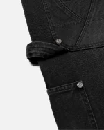 Ryoko Rain Double Knee Carpenter Shorts Black (2)