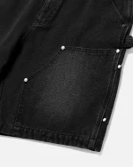 Ryoko Rain Double Knee Carpenter Shorts Black (3)