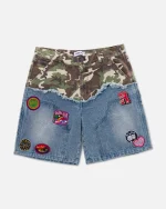 Ryoko Rain Double Knee Carpenter Shorts Camo (6)