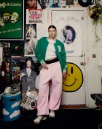 Ryoko Rain Fleece Sweatpants Pink (2)