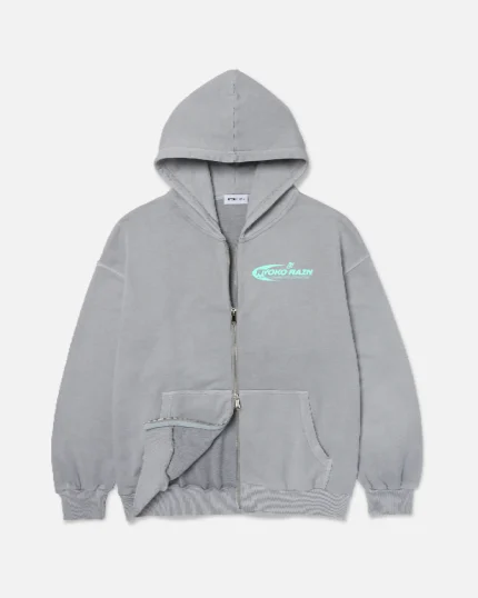 Ryoko Rain Full Zip Hoodie Light Gray (4)