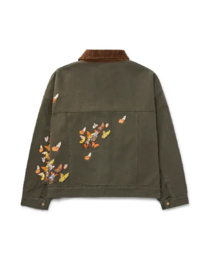 Ryoko Rain Green Butterfly Work Jacket (5)