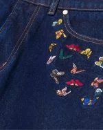 Ryoko Rain Indigo Butterfly Selvedge Denim Jeans (5)