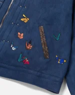 Ryoko Rain Indigo Suede Flight Work Jacket (2)