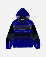 Ryoko Rain Navy Blue Gradient Hooded Track Jacket (1)