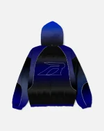 Ryoko Rain Navy Blue Gradient Hooded Track Jacket (2)
