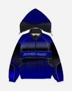 Ryoko Rain Navy Blue Gradient Hooded Track Jacket (3)
