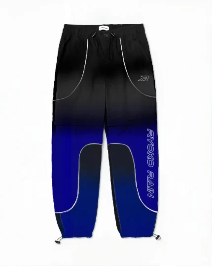 Ryoko Rain Navy Blue Gradient Track Pants (1)