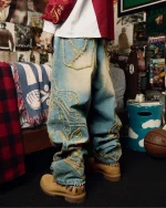 Ryoko Rain Raw Edge Tribal Jeans (2)
