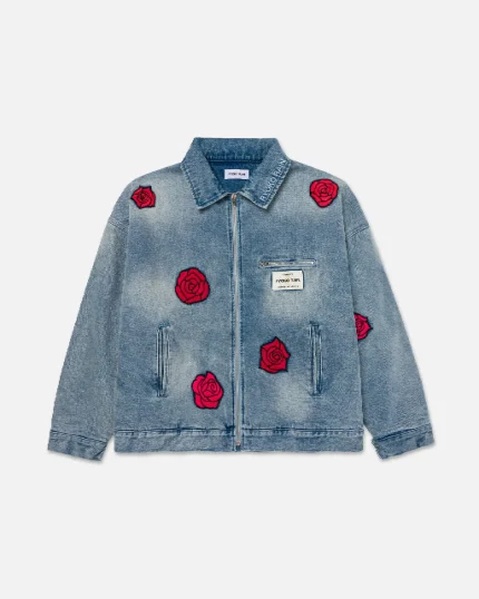 Ryoko Rain Reversible Rose Denim Work Jacket (1)