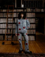 Ryoko Rain Reversible Rose Denim Work Jacket (2)