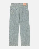 Ryoko Rain Seigaiha Jacquard Denim Jeans (5)