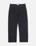 Ryoko Rain Seigaiha Jacquard Denim Jeans Black (1)