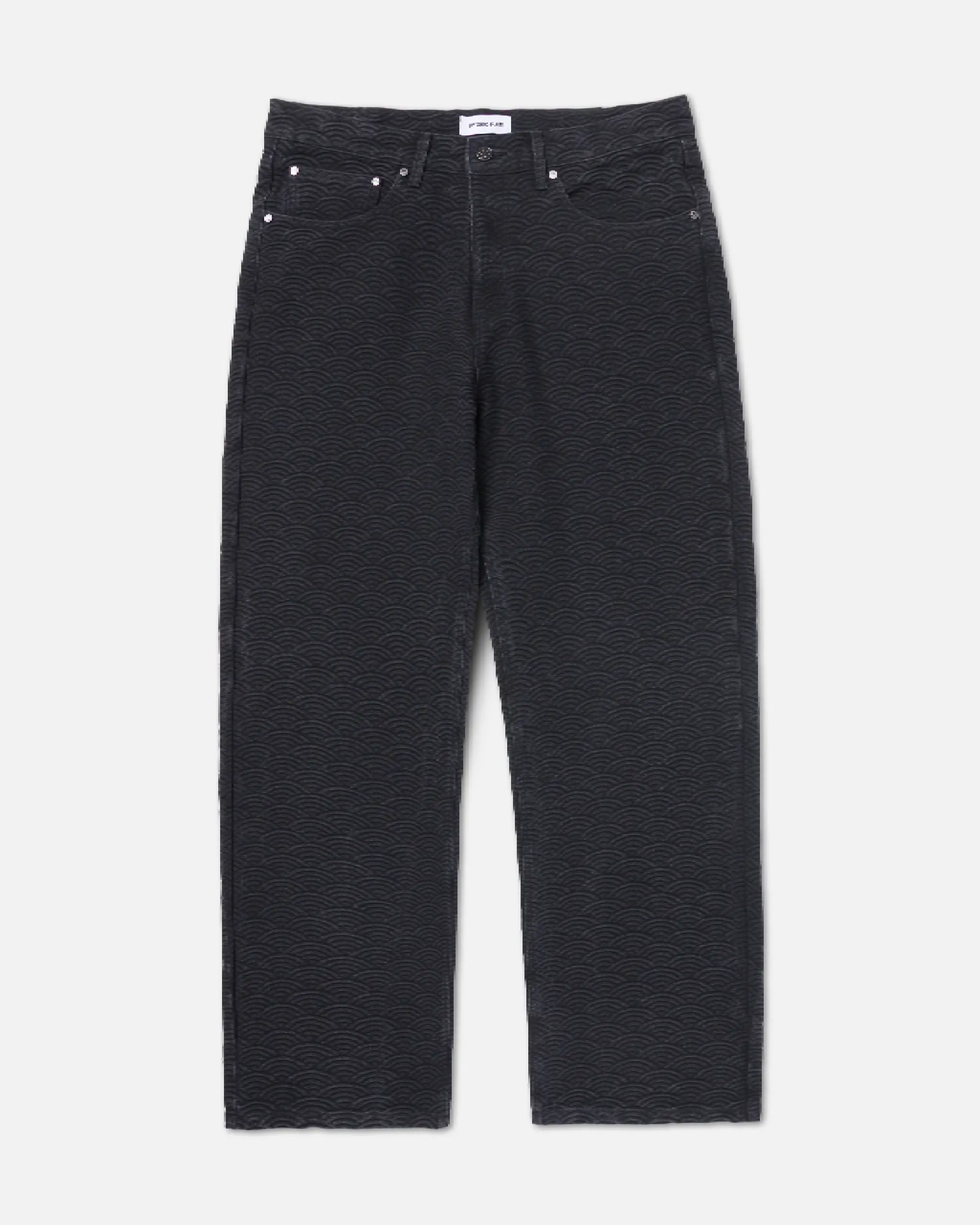 Ryoko Rain Seigaiha Jacquard Denim Jeans Black (1) Ryoko Rain Seigaiha Jacquard Denim Jeans Black (1)