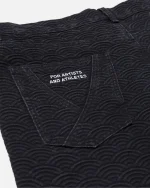 Ryoko Rain Seigaiha Jacquard Denim Jeans Black (2)