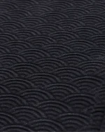 Ryoko Rain Seigaiha Jacquard Denim Jeans Black (3)