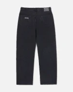 Ryoko Rain Seigaiha Jacquard Denim Jeans Black (4)