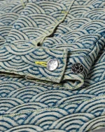 Ryoko Rain Seigaiha Jacquard Denim Work Jacket (5)