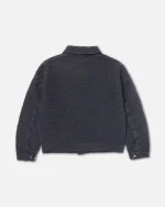 Ryoko Rain Seigaiha Jacquard Denim Work Jacket Black (7)