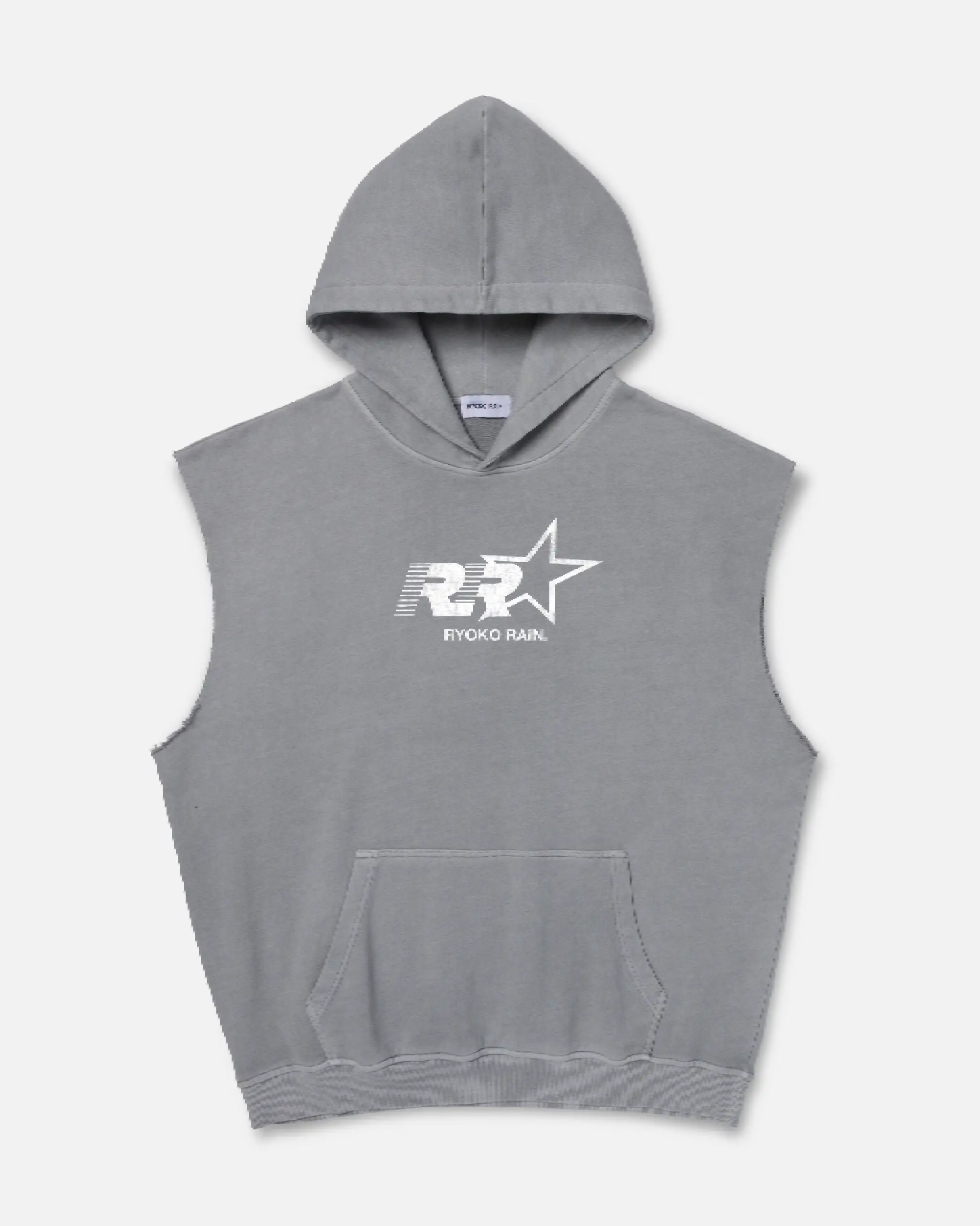 Ryoko Rain Sleeveless Hoodie Light Gray (1) Ryoko Rain Sleeveless Hoodie Light Gray (1)