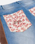 Ryoko Rain Suede Side Panel Jeans (3)