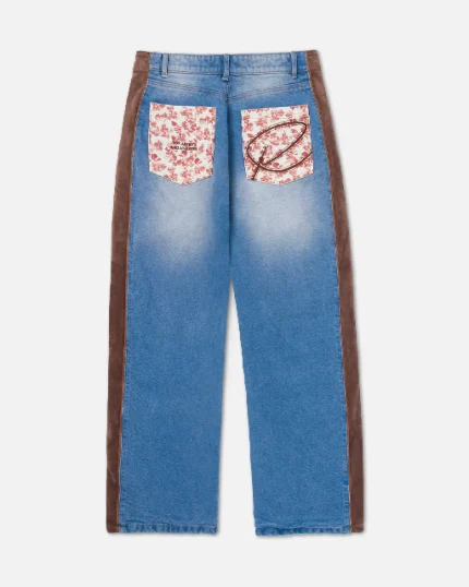 Ryoko Rain Suede Side Panel Jeans (6)