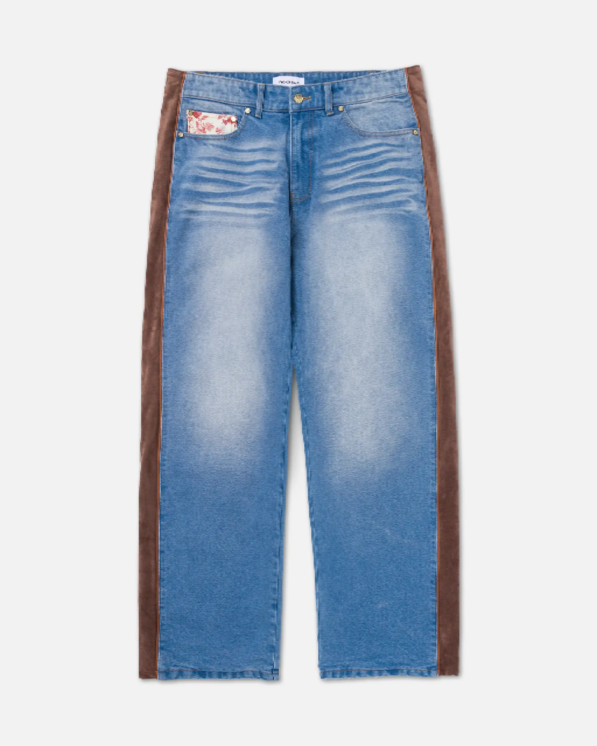 Ryoko Rain Suede Side Panel Jeans (7) Ryoko Rain Suede Side Panel Jeans (7)