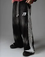 Ryoko Rain Vintage Side Panel Sweatpants Black (2)