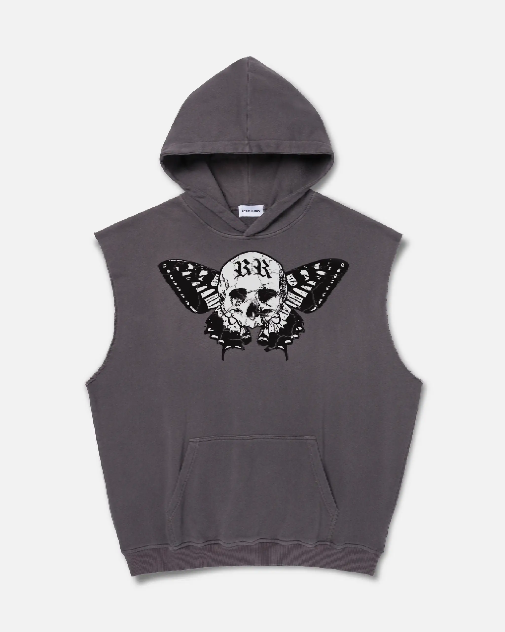 ryoko rain sleeveless hoodie dark gray (1) ryoko rain sleeveless hoodie dark gray (1)